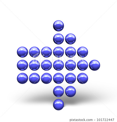 Blue arrow pointing right made up of balls. Blue arrow pointing right made up of balls. 101722447