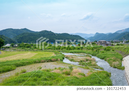 秋山川河床，從九頭大橋上游看，初夏風景 101722453