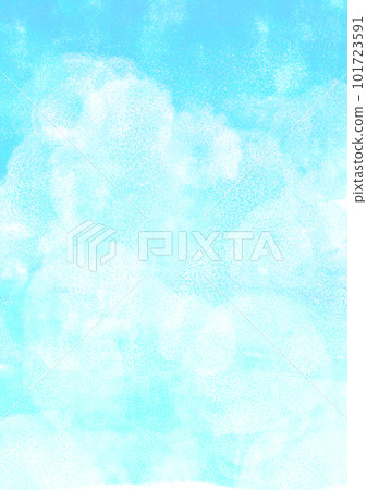手繪清爽夏天的天空與雲朵 101723591