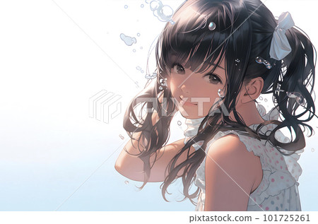 Idol-style girl who looks good with twin tails "AI-generated image" Idol-style girl who looks good with twin tails "AI-generated image" 101725261