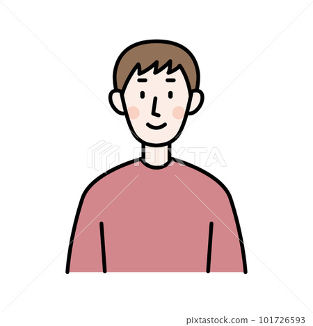 Illustration of a smiling young man Illustration of a smiling young man 101726593