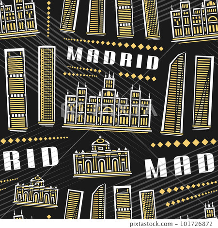 Vector Madrid Seamless Pattern 101726872