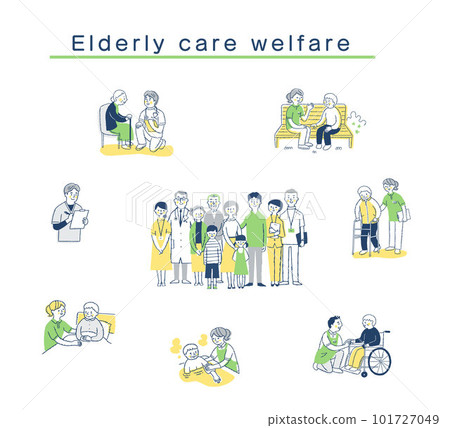 Various care welfare image sets 101727049