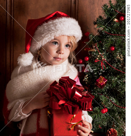 child in a suit of Santa Claus 101727065
