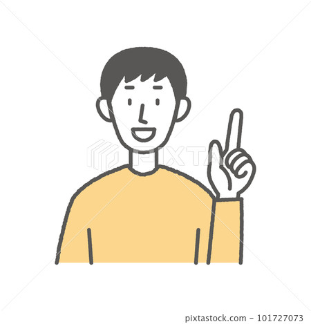 一個微笑的年輕人的插圖 一個微笑的年輕人的插圖 101727073