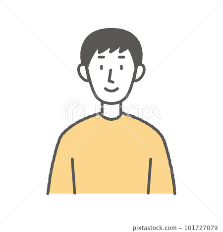 一個微笑的年輕人的插圖 101727079