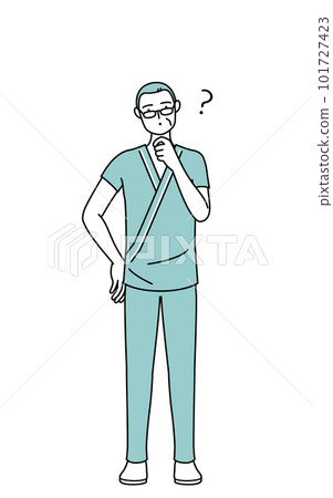 疑惑的中老年男性住院患者 101727423