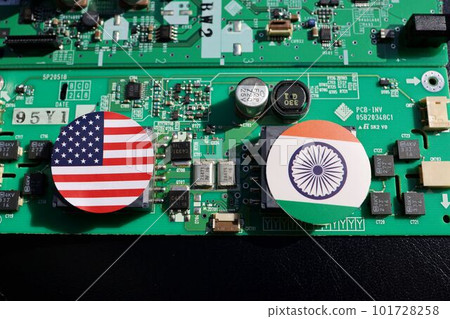 US and India, image photo of strengthening semiconductor supply chain US and India, image photo of strengthening semiconductor supply chain 101728258