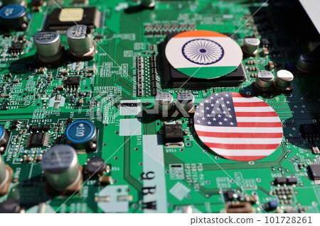美國和印度，加強半導體供應鏈的形象照片 101728261