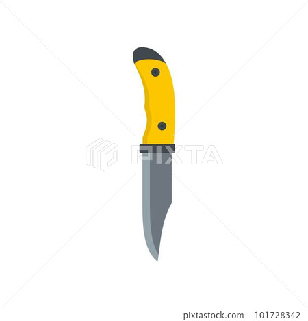 Camp knife icon. Flat illustration of camp knife vector icon for web isolated on white Camp knife icon. Flat illustration of camp knife vector icon for web isolated on white 101728342