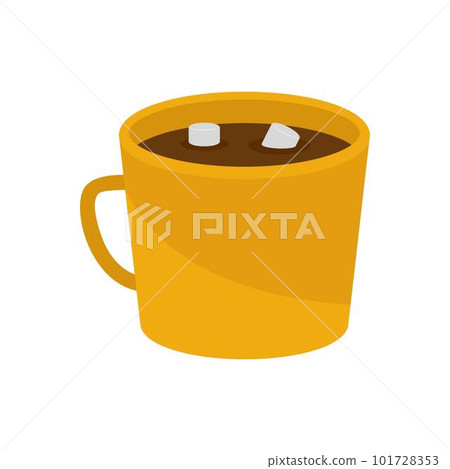 Coffee marshmallow icon. Flat illustration of coffee marshmallow vector icon for web isolated on white 101728353