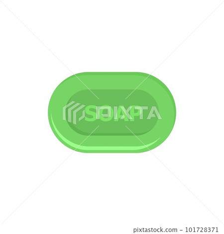 Aloe soap icon. Flat illustration of aloe soap vector icon for web isolated on white Aloe soap icon. Flat illustration of aloe soap vector icon for web isolated on white 101728371