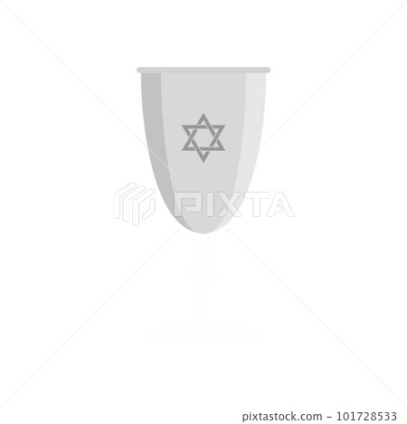 Silver judaism cup icon. Flat illustration of silver judaism cup vector icon for web isolated on white Silver judaism cup icon. Flat illustration of silver judaism cup vector icon for web isolated on white 101728533