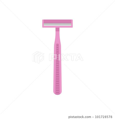 Pink woman razor icon. Flat illustration of pink woman razor vector icon for web isolated on white Pink woman razor icon. Flat illustration of pink woman razor vector icon for web isolated on white 101728578