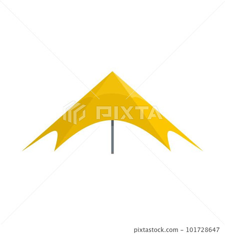 Yellow event tent icon. Flat illustration of yellow event tent vector icon for web isolated on white 101728647