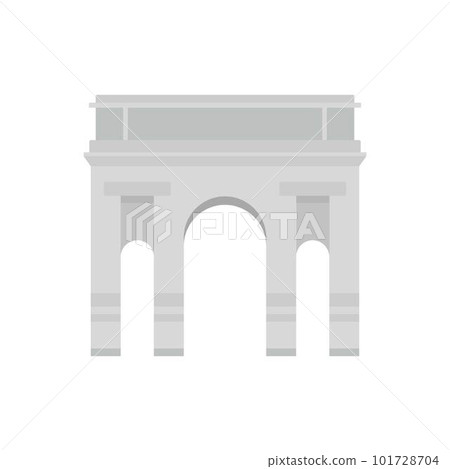 Milan arch icon. Flat illustration of milan arch vector icon for web isolated on white Milan arch icon. Flat illustration of milan arch vector icon for web isolated on white 101728704