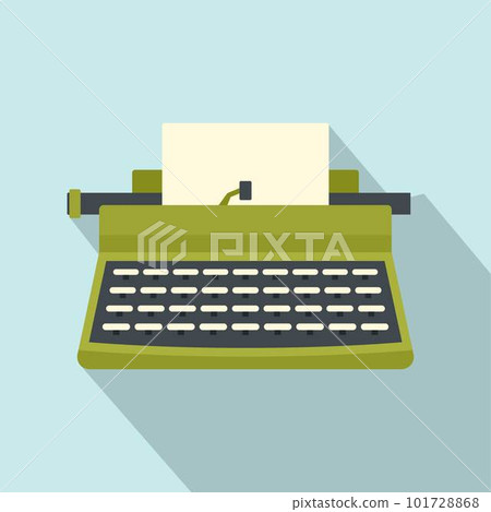 Retro typewriter icon. Flat illustration of retro typewriter vector icon for web isolated on white Retro typewriter icon. Flat illustration of retro typewriter vector icon for web isolated on white 101728868