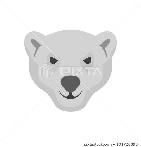 Hungry head of polar bear icon. Flat illustration of hungry head of polar bear vector icon for web isolated on white Hungry head of polar bear icon. Flat illustration of hungry head of polar bear vector icon for web isolated on white 101728898