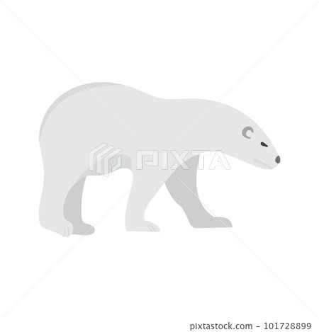 Walk of polar bear icon. Flat illustration of walk of polar bear vector icon for web isolated on white Walk of polar bear icon. Flat illustration of walk of polar bear vector icon for web isolated on white 101728899
