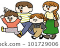 Illustration of a family going out 101729006