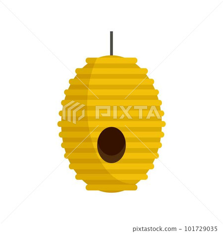 Tree bee house icon. Flat illustration of tree bee house vector icon for web isolated on white Tree bee house icon. Flat illustration of tree bee house vector icon for web isolated on white 101729035