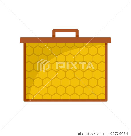 Hexagonal honey icon. Flat illustration of hexagonal honey vector icon for web isolated on white 101729084