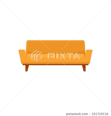 Camelback sofa icon. Flat illustration of camelback sofa vector icon for web isolated on white 101729116