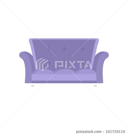 Cabriole sofa icon. Flat illustration of cabriole sofa vector icon for web isolated on white 101729119