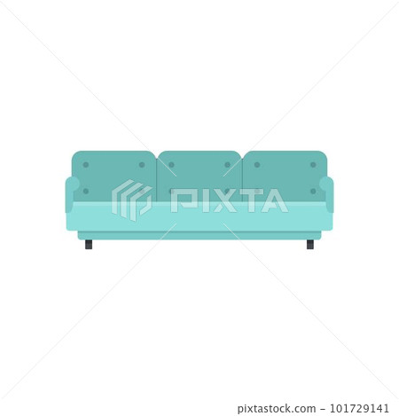 Three place sofa icon. Flat illustration of three place sofa vector icon for web isolated on white Three place sofa icon. Flat illustration of three place sofa vector icon for web isolated on white 101729141