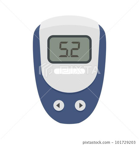 Electronic glucometer icon. Flat illustration of electronic glucometer vector icon for web isolated on white 101729203