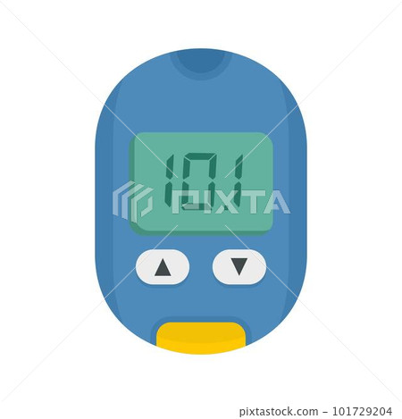 Home glucometer icon. Flat illustration of home glucometer vector icon for web isolated on white 101729204