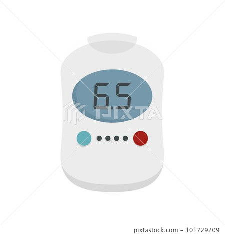 Modern glucose meter icon. Flat illustration of modern glucose meter vector icon for web isolated on white 101729209