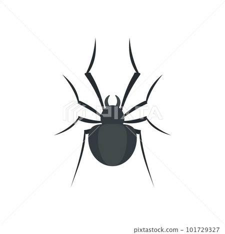 Black house spider icon. Flat illustration of black house spider vector icon for web isolated on white Black house spider icon. Flat illustration of black house spider vector icon for web isolated on white 101729327