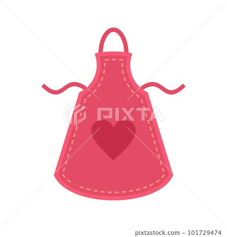 Heart apron icon. Flat illustration of heart apron vector icon for web isolated on white 101729474