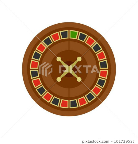 Casino roulette icon. Flat illustration of casino roulette vector icon for web isolated on white Casino roulette icon. Flat illustration of casino roulette vector icon for web isolated on white 101729555