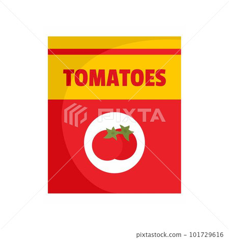 Tomatoes can icon. Flat illustration of tomatoes can vector icon for web isolated on white Tomatoes can icon. Flat illustration of tomatoes can vector icon for web isolated on white 101729616