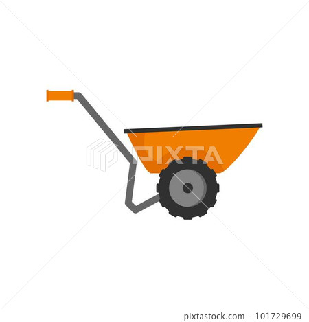 Wheelbarrow icon. Flat illustration of wheelbarrow vector icon for web isolated on white Wheelbarrow icon. Flat illustration of wheelbarrow vector icon for web isolated on white 101729699