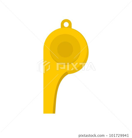 Whistle referee icon. Flat illustration of whistle referee vector icon for web isolated on white Whistle referee icon. Flat illustration of whistle referee vector icon for web isolated on white 101729941