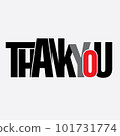 Elegant Thank you title with unique design. 101731774