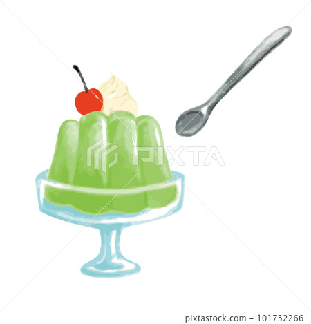 手繪綠色果凍 101732266