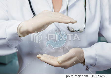 Concept of protection of the patient stomach. 101732869