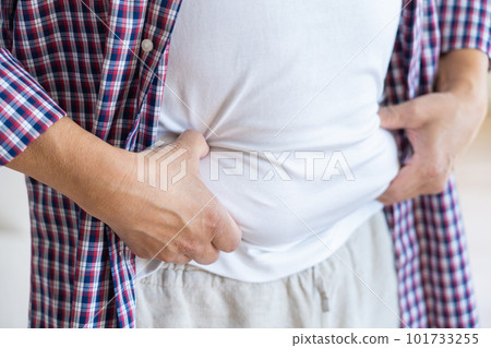 男士腹部手捏皮下脂肪 101733255