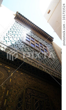 Exterior of the mausoleum of Zawia Moulay Idriss [Fez, Morocco] 101733524