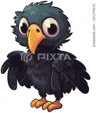 Funny and cute bird transparency sticker, Andean Condor. Funny and cute bird transparency sticker, Andean Condor. 101734233