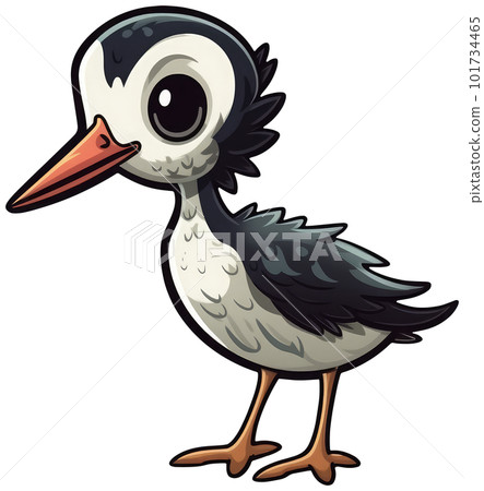 Funny and cute bird transparency sticker, Black-necked Stilt. Funny and cute bird transparency sticker, Black-necked Stilt. 101734465