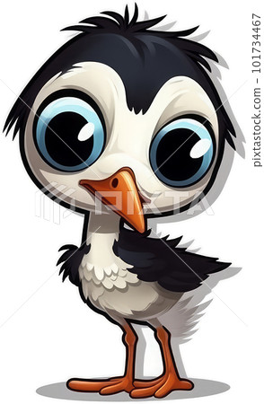 Funny and cute bird transparency sticker, Black-necked Stilt. Funny and cute bird transparency sticker, Black-necked Stilt. 101734467