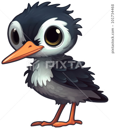 Funny and cute bird transparency sticker, Black-necked Stilt. Funny and cute bird transparency sticker, Black-necked Stilt. 101734468
