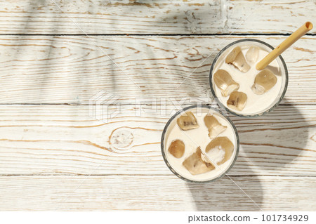 Cold drink for refreshing - ice coffee, space for text 101734929