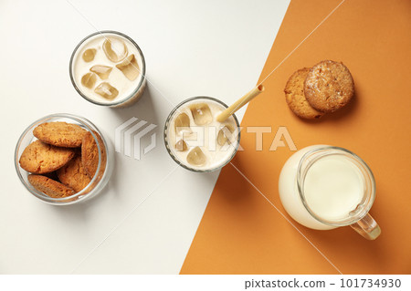 Cold drink for refreshing - ice coffee. Fresh summer drink 101734930