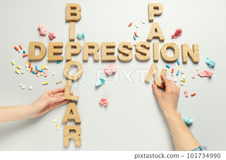 Mental disorders concept - composition for Bipolar disorder Mental disorders concept - composition for Bipolar disorder 101734990